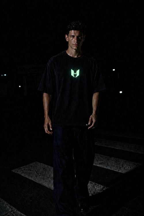 UNHERD Acid Wash Oversize Glow Tee