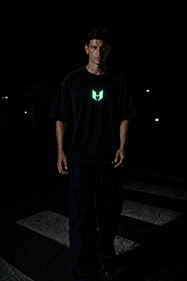 UNHERD Acid Wash Oversize Glow Tee