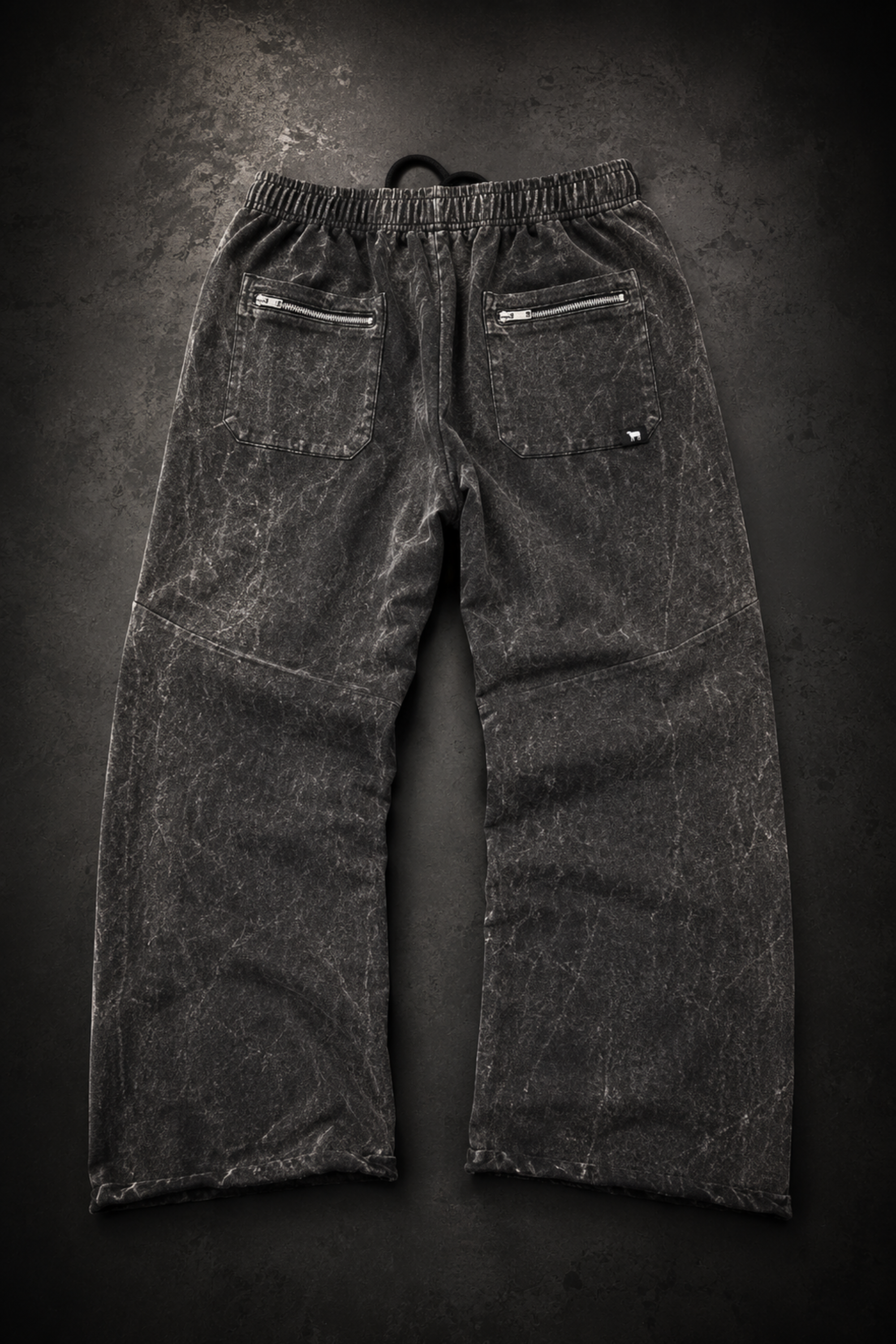 Acid Wash Distressed Baggy Jogger