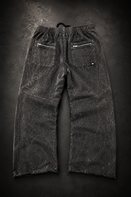 Acid Wash Distressed Baggy Jogger