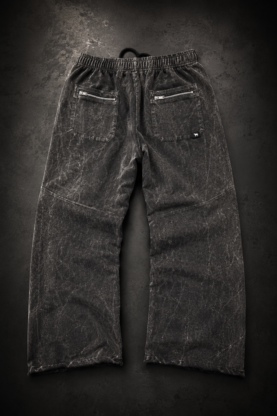 Acid Wash Distressed Baggy Jogger