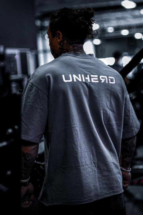 UNHERD Elevated Raw Hem Tee — Silver