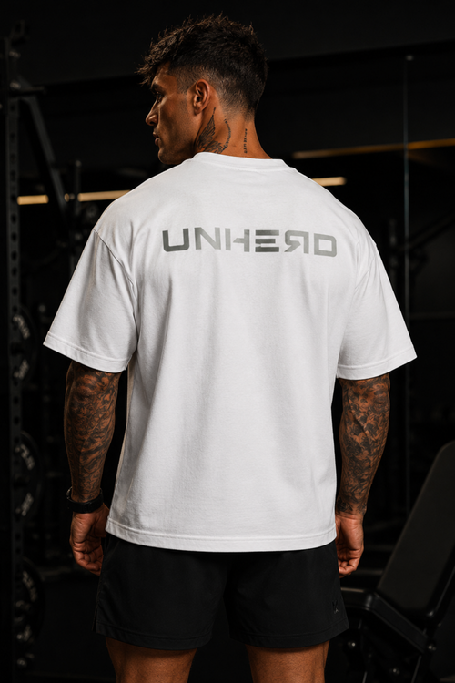 UNHERD Elevated Boxy Tee — White & Sage