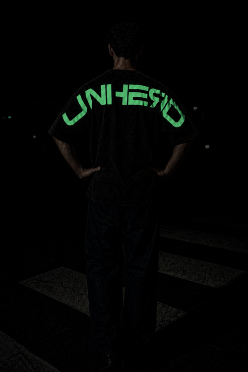 UNHERD Acid Wash Oversize Glow Tee