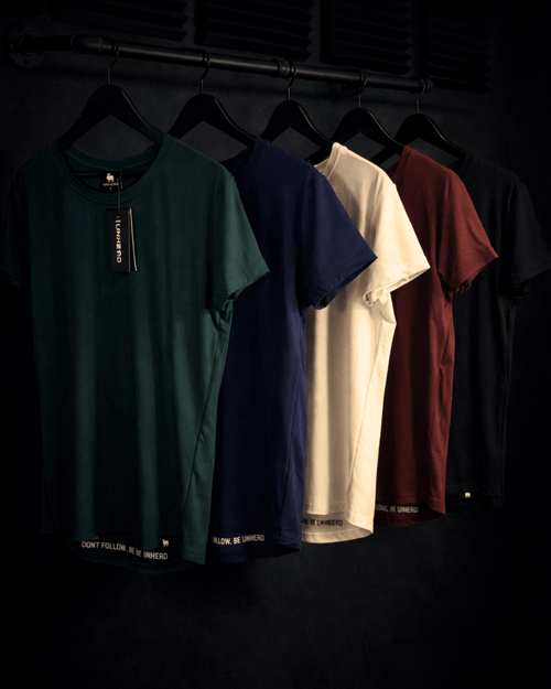 5 - Pack Fit Essential Tee Bundle | 5 Shirts for $50 | UNHERD - UNHERD