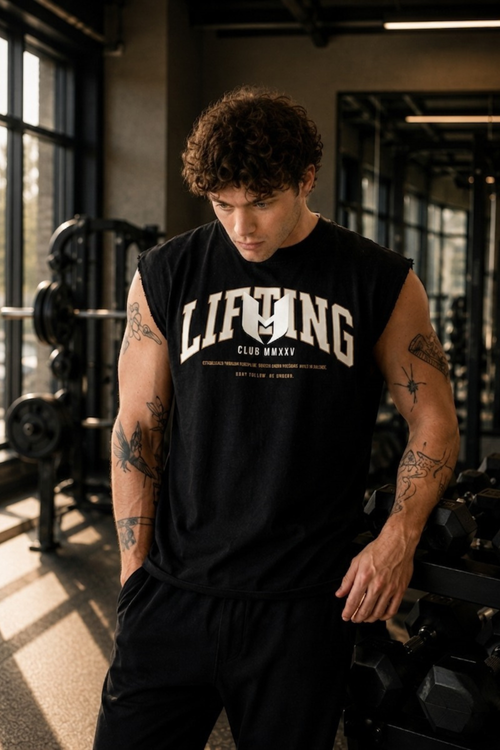 LIFTING CLUB MMXXV— French Terry Boxy Cut Tank