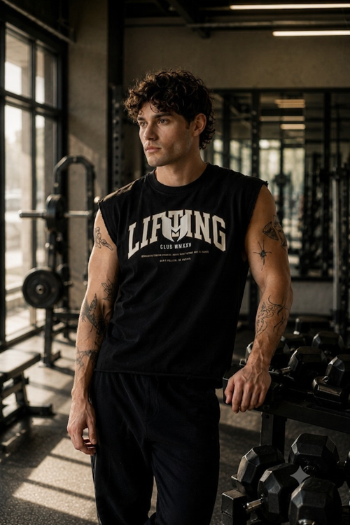 LIFTING CLUB MMXXV— French Terry Boxy Cut Tank