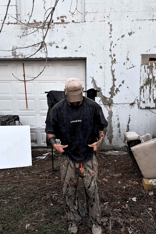 Acid Wash Oversized Tee - Trust Your Path - UNHERD