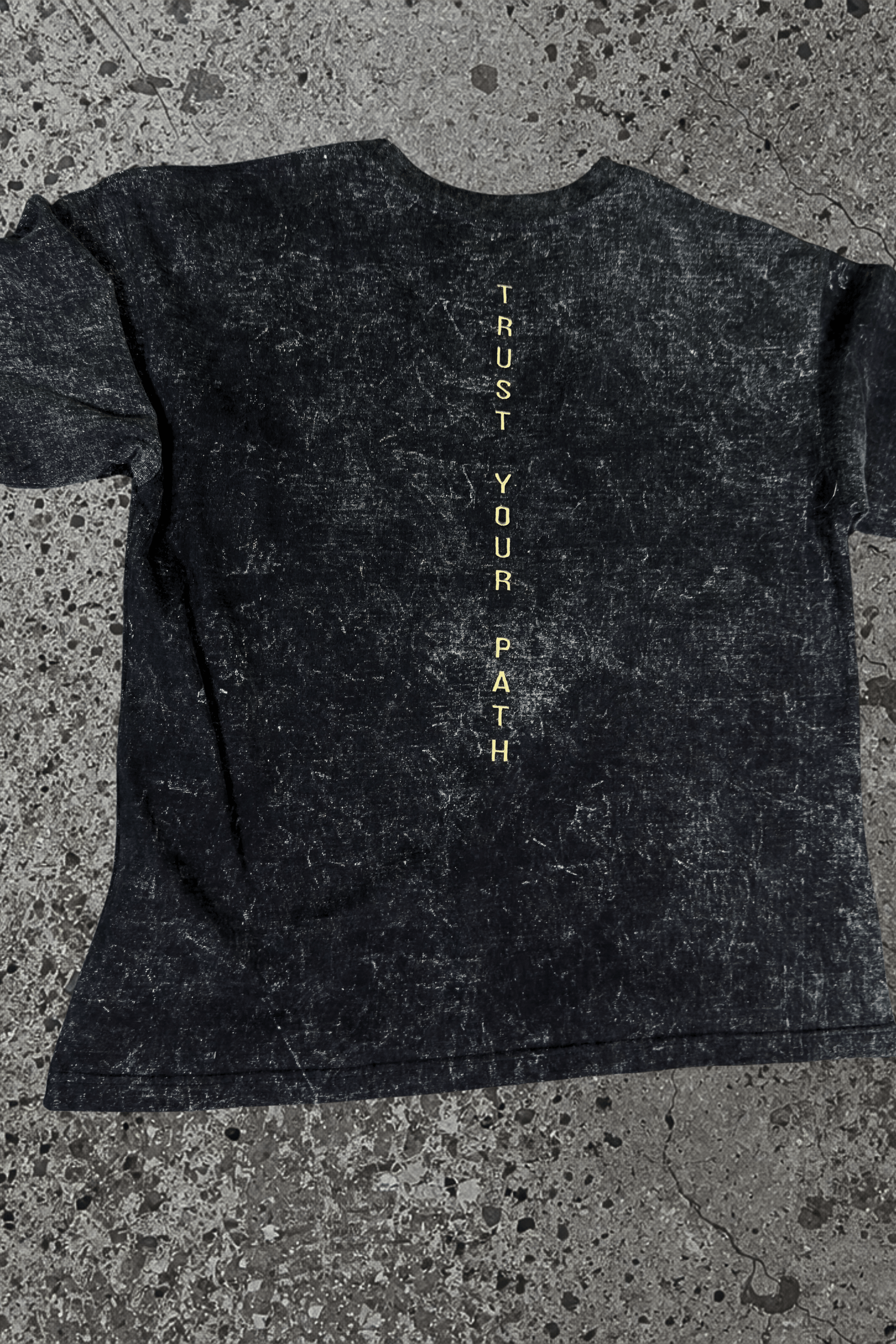 Acid Wash Oversized Tee - Trust Your Path - UNHERD