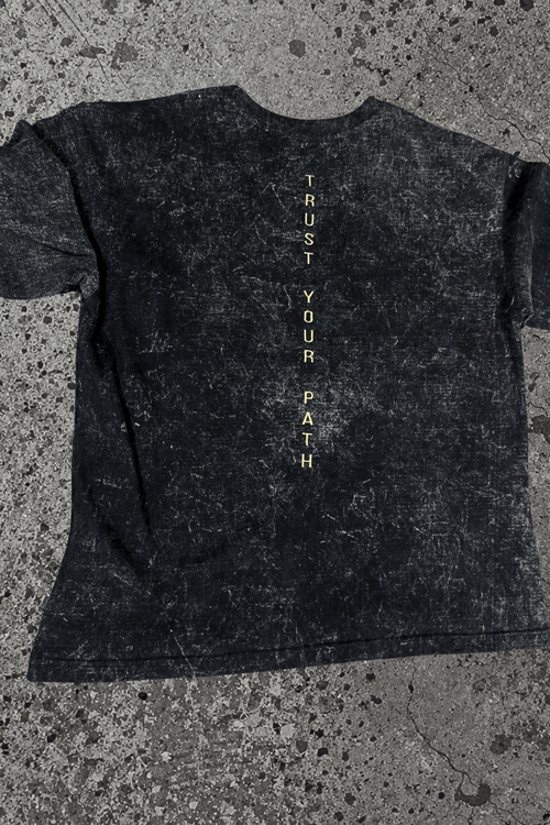 Acid Wash Oversized Tee - Trust Your Path - UNHERD