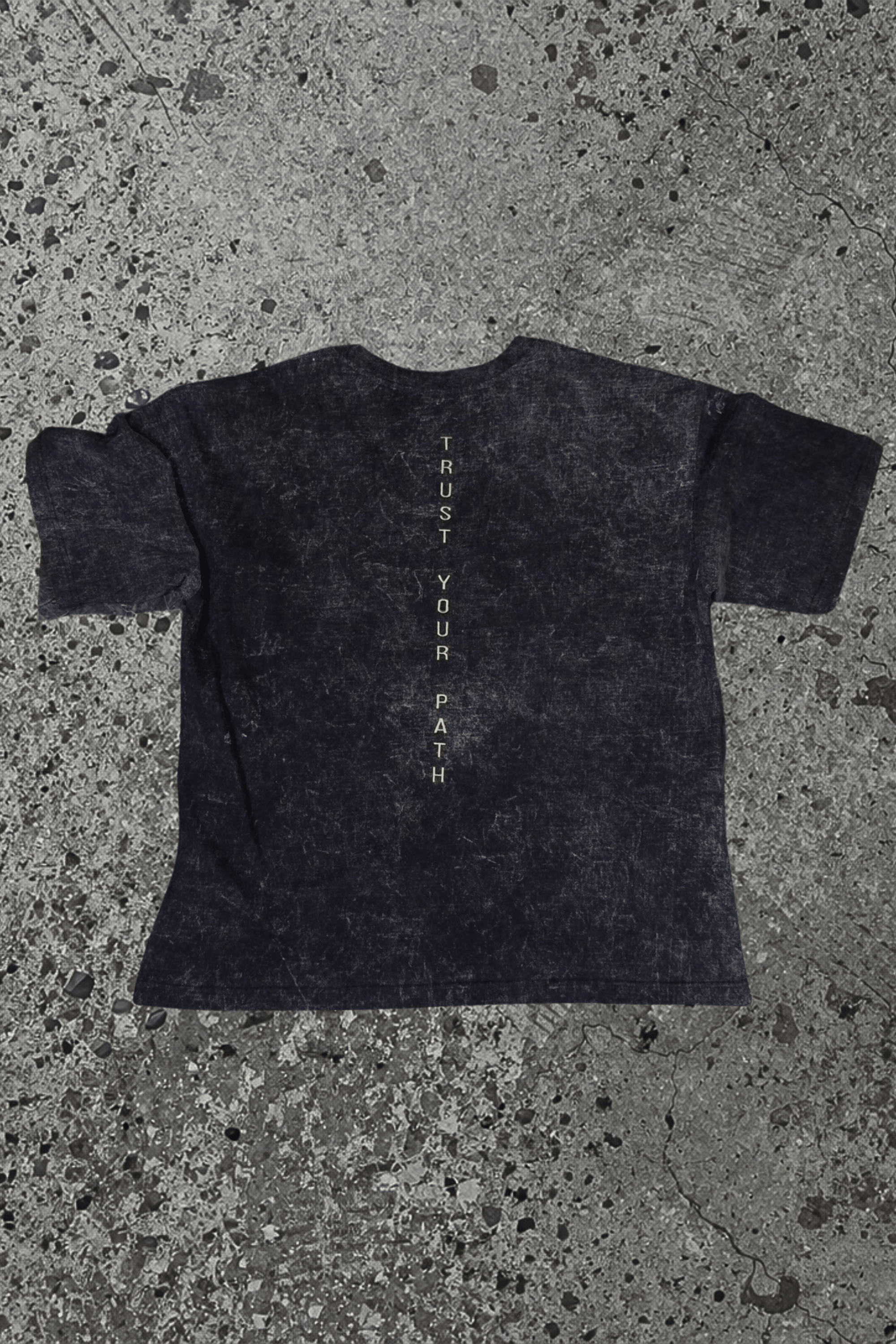 Acid Wash Oversized Tee - Trust Your Path - UNHERD