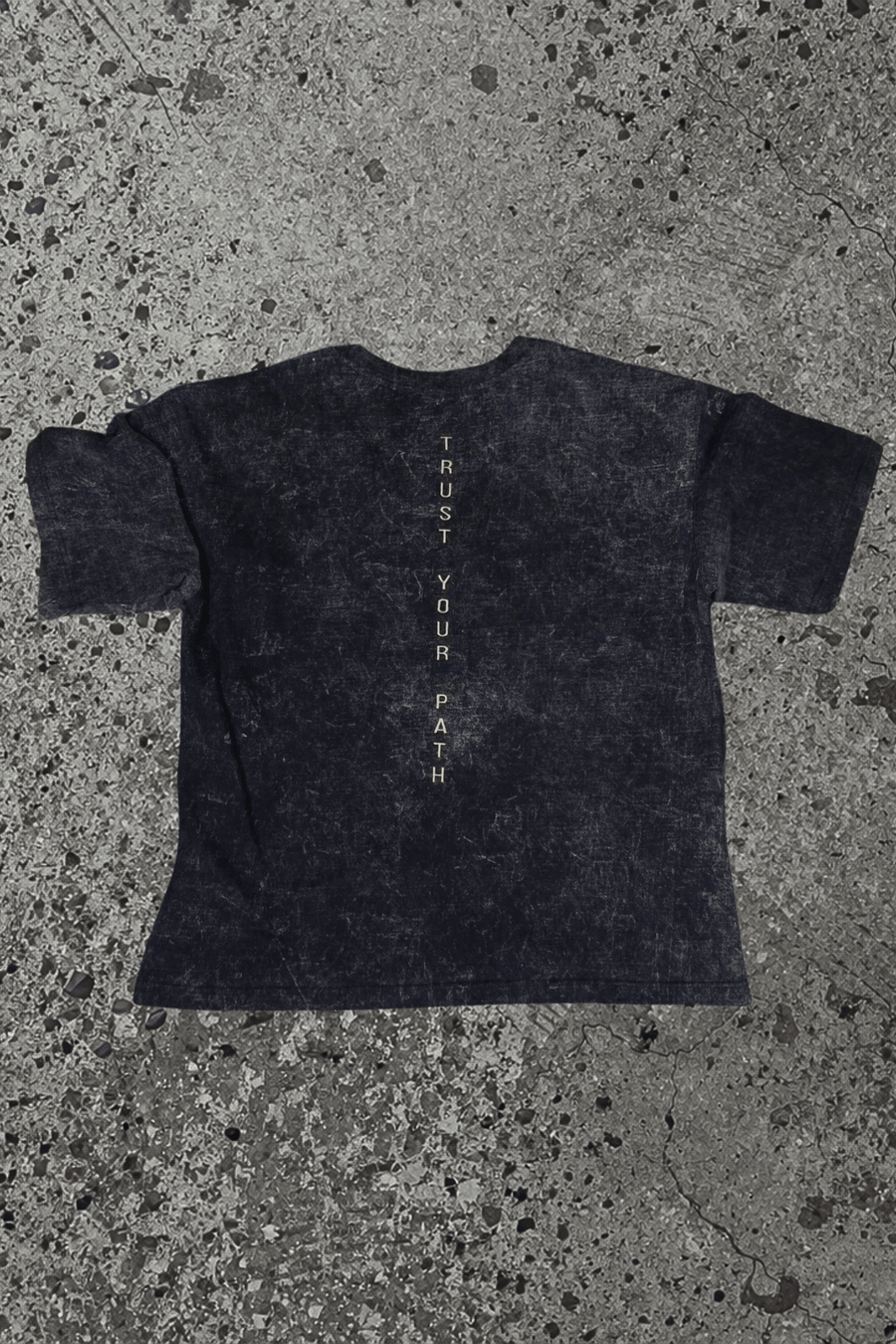 Acid Wash Oversized Tee - Trust Your Path - UNHERD