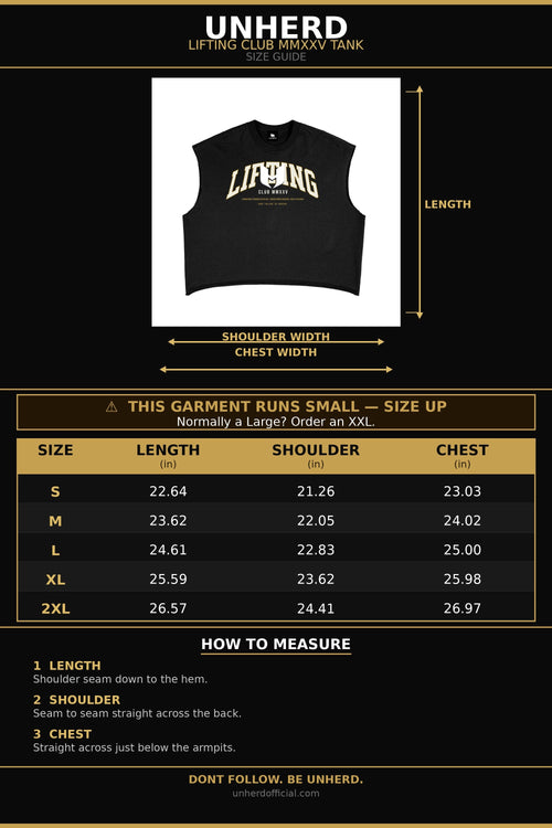 LIFTING CLUB MMXXV— French Terry Boxy Cut Tank - UNHERD