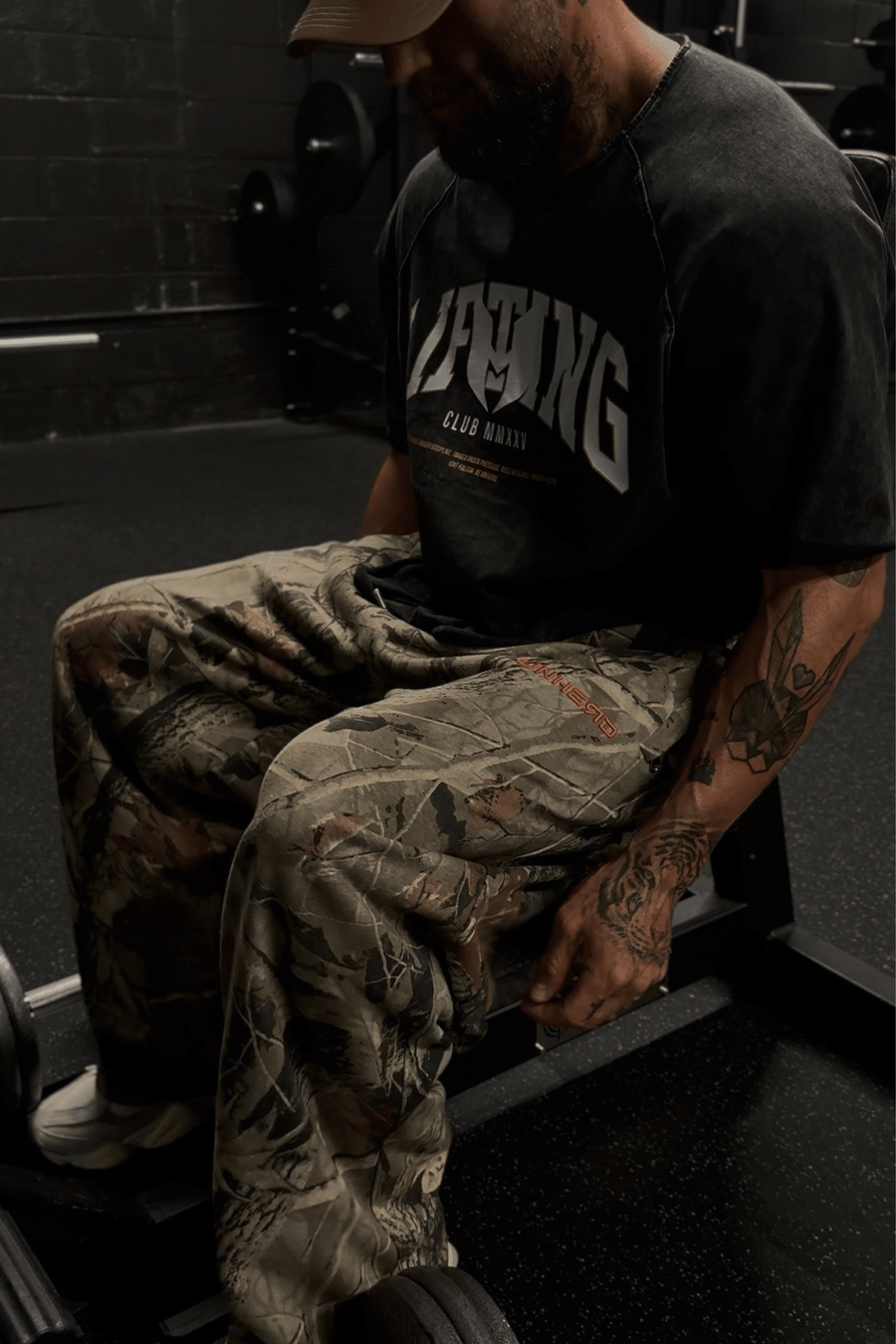 LIFTING CLUB MMXXV— Mineral Wash Raw Edge Oversize Tee - UNHERD
