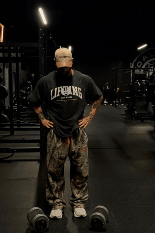 LIFTING CLUB MMXXV— Mineral Wash Raw Edge Oversize Tee - UNHERD