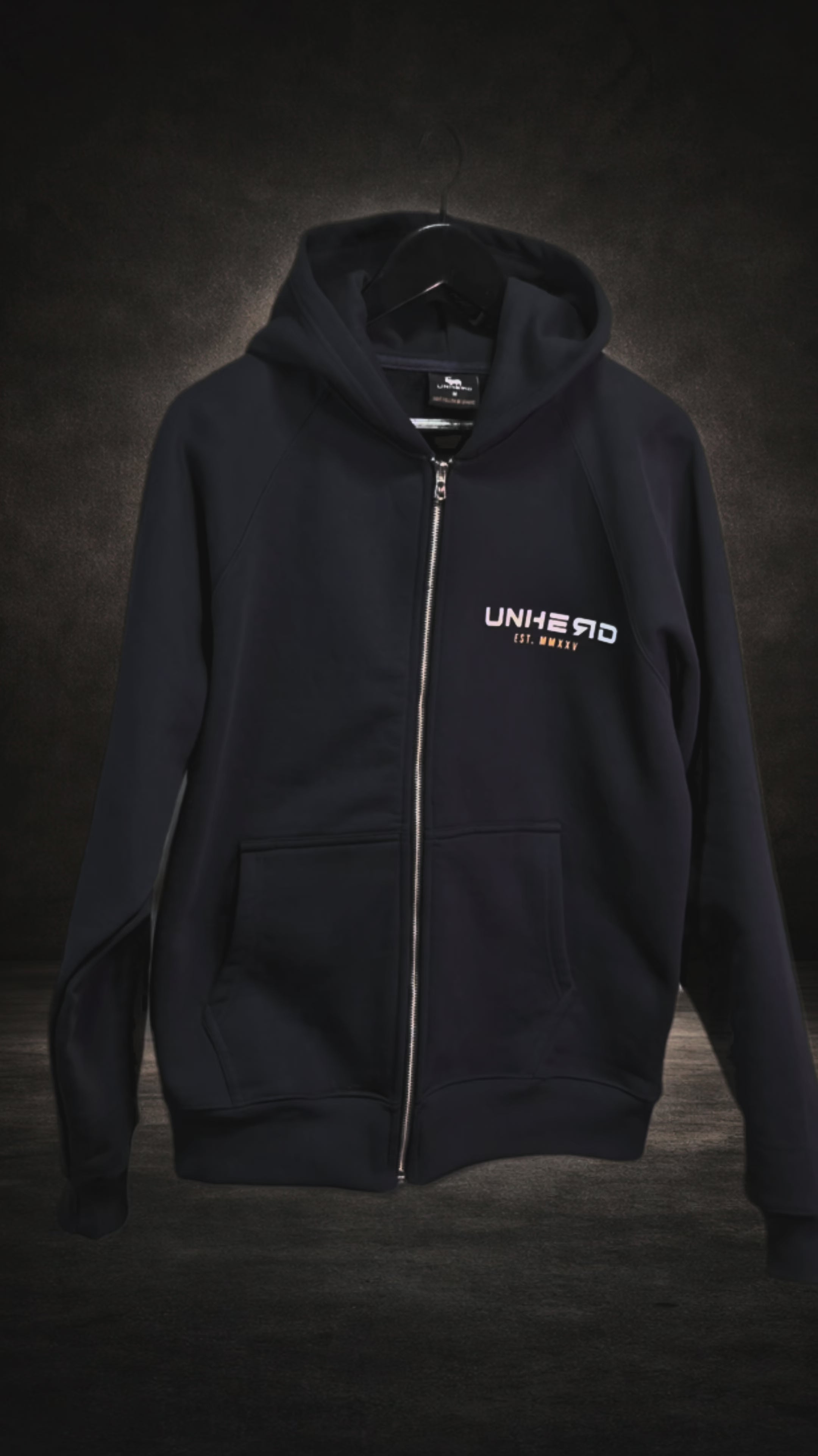 Signature Zip Hoodie – Navy