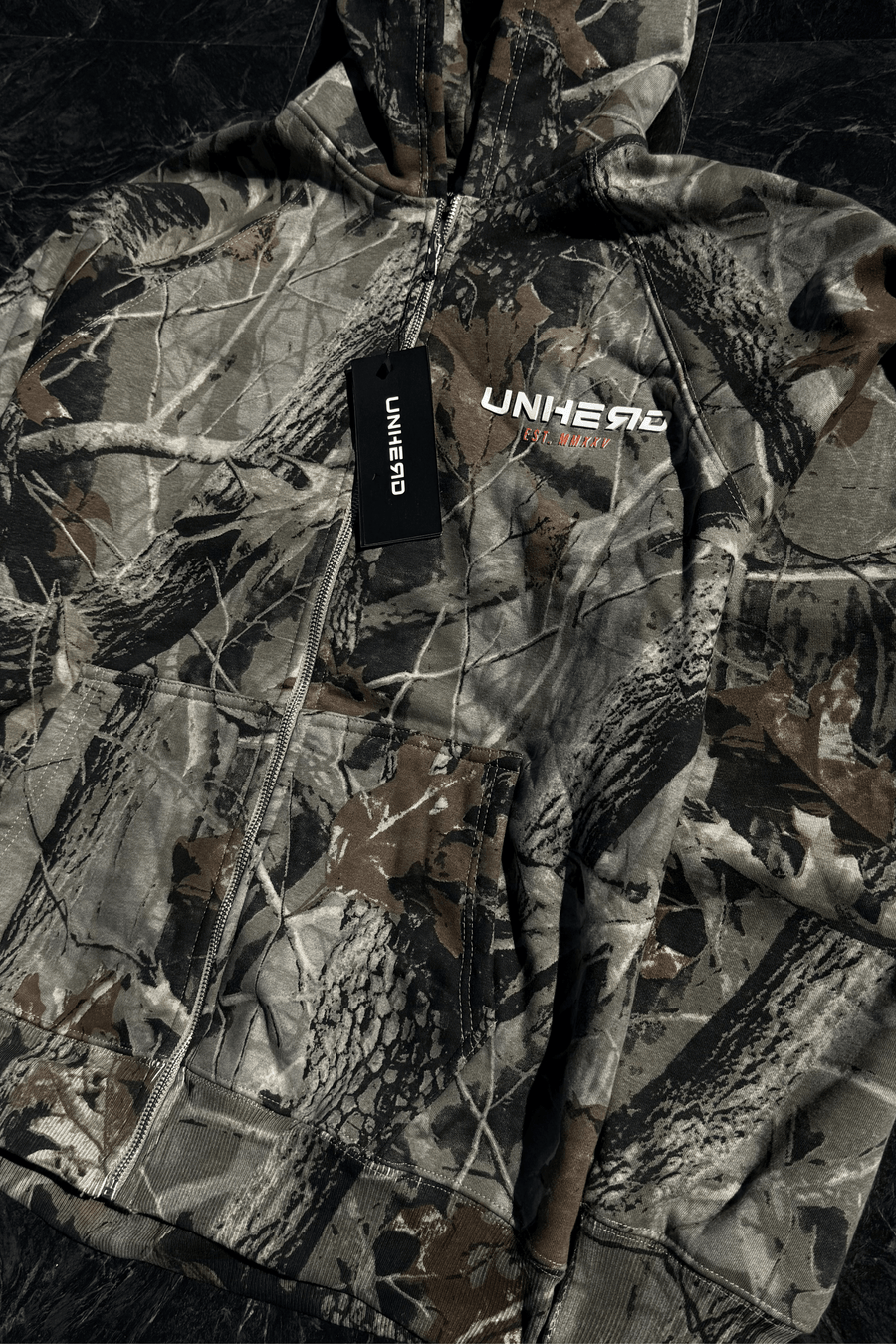 Signature Zip Hoodie – Camo Edition - UNHERD