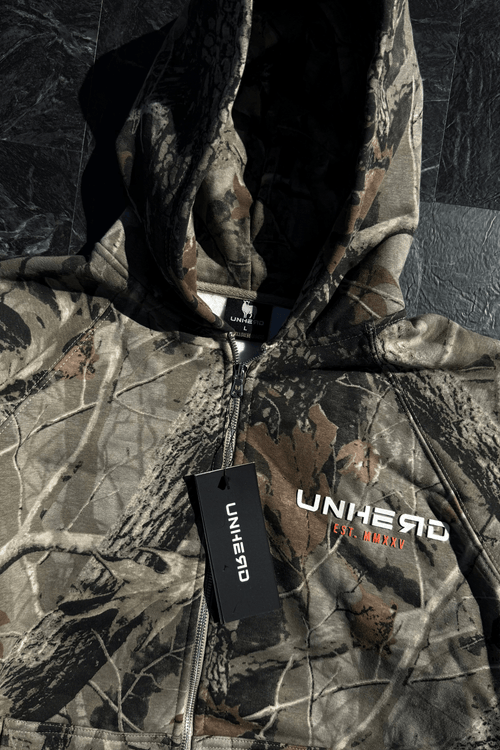 Signature Zip Hoodie – Camo Edition - UNHERD