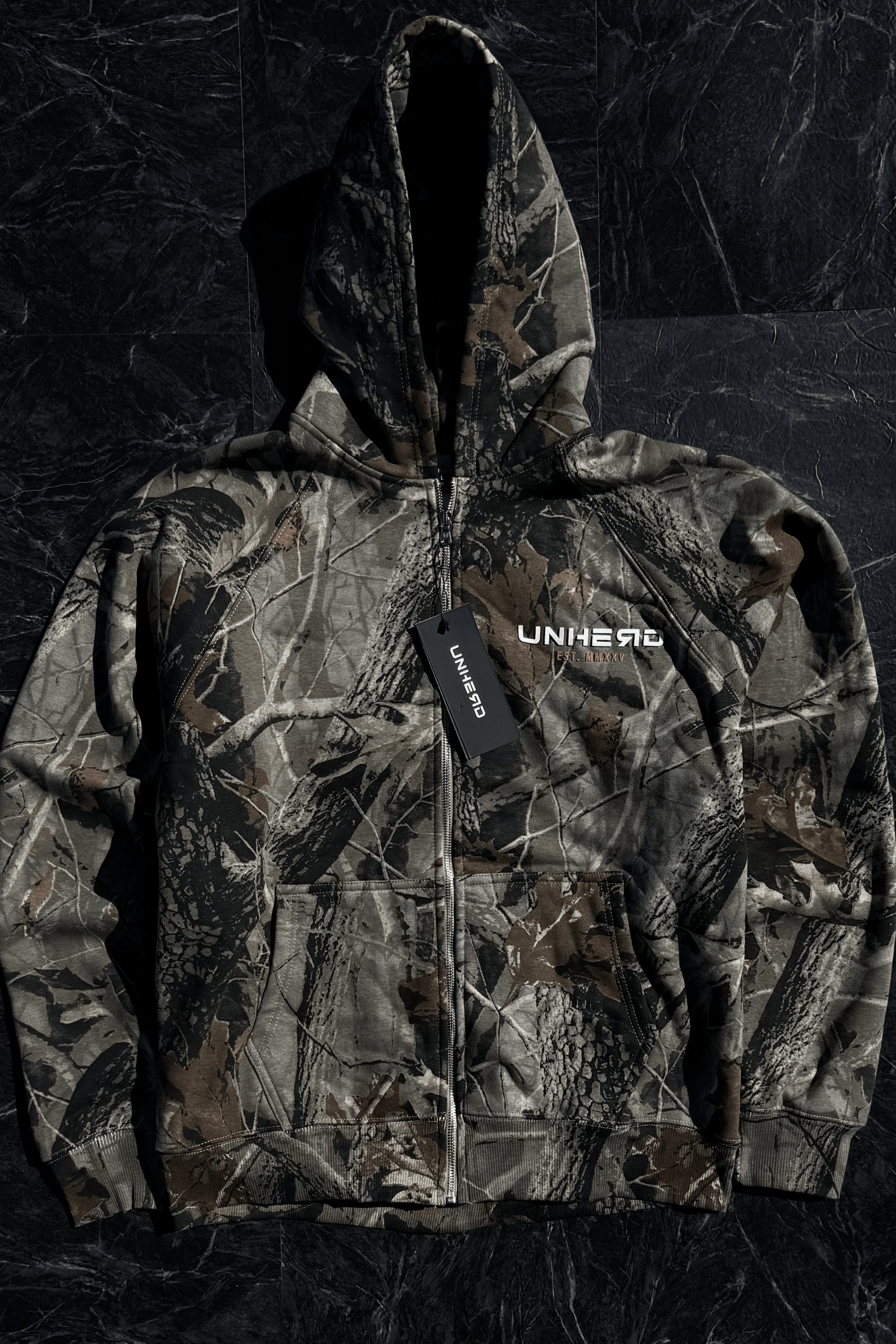 Signature Zip Hoodie – Camo Edition - UNHERD