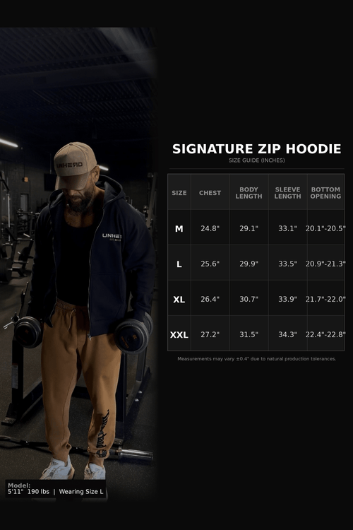 Signature Zip Hoodie – Navy - UNHERD