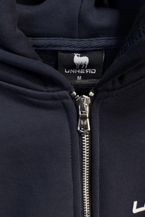 Signature Zip Hoodie – Navy - UNHERD
