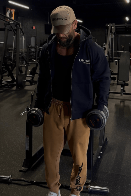 Signature Zip Hoodie – Navy - UNHERD
