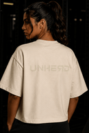UNHERD Elevated Boxy Tee — Apricot & Off - White - UNHERD