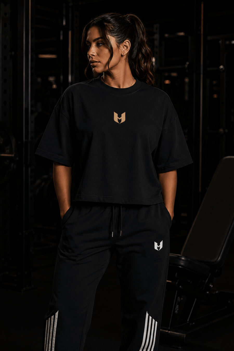 UNHERD Elevated Boxy Tee — Black & Gold - UNHERD