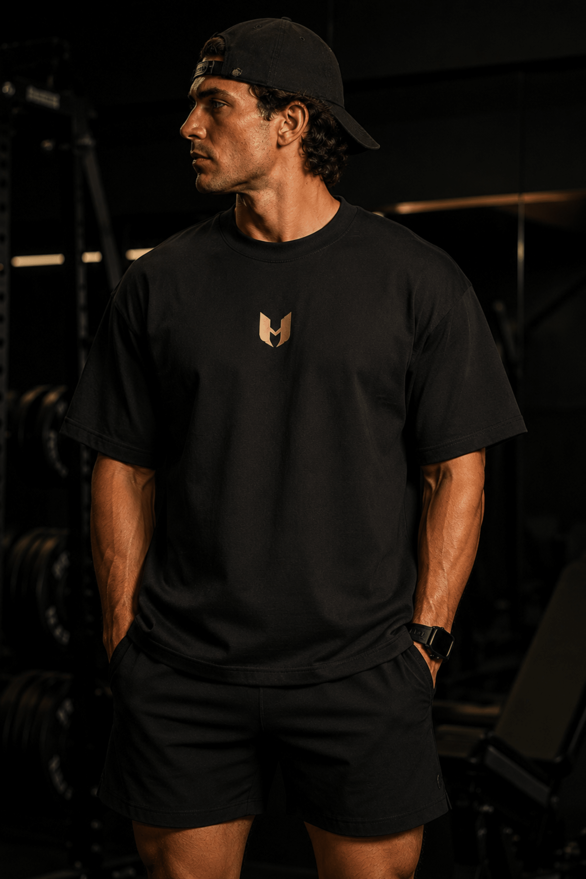 UNHERD Elevated Boxy Tee — Black & Gold - UNHERD