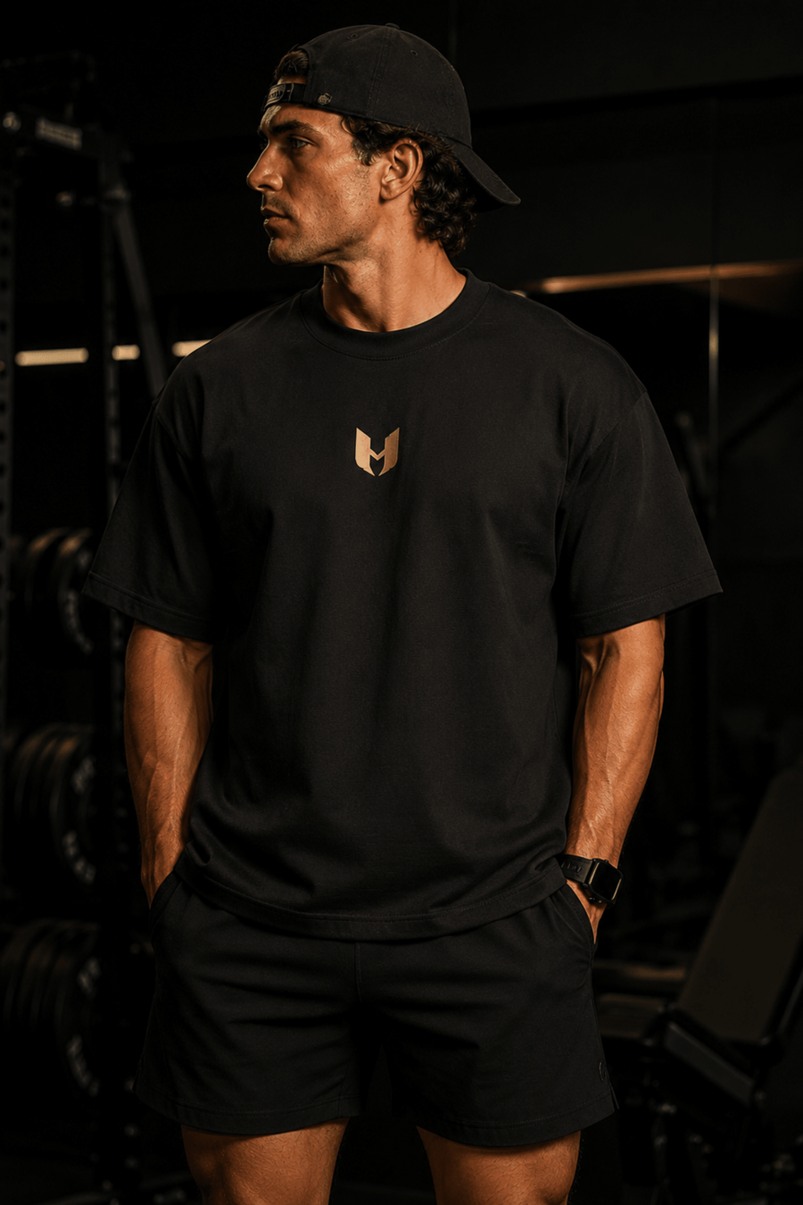 UNHERD Elevated Boxy Tee — Black & Gold - UNHERD