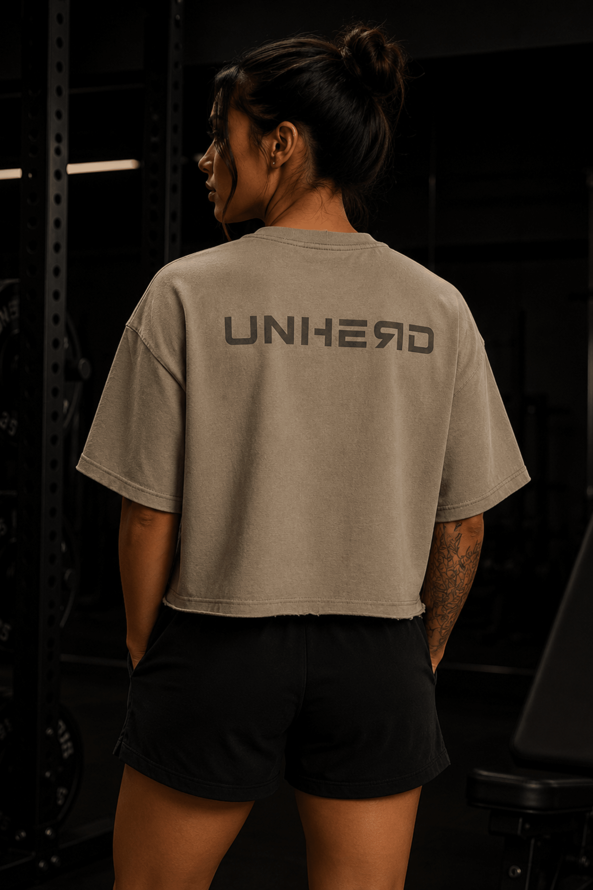 UNHERD Elevated Raw Hem Tee — Gunmetal - UNHERD