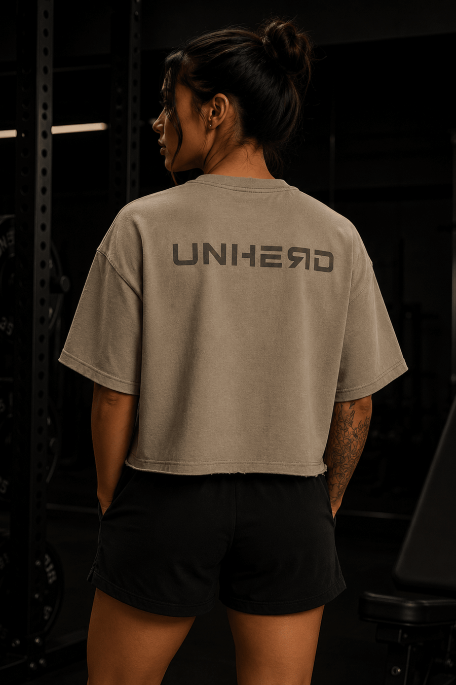 UNHERD Elevated Raw Hem Tee — Gunmetal - UNHERD