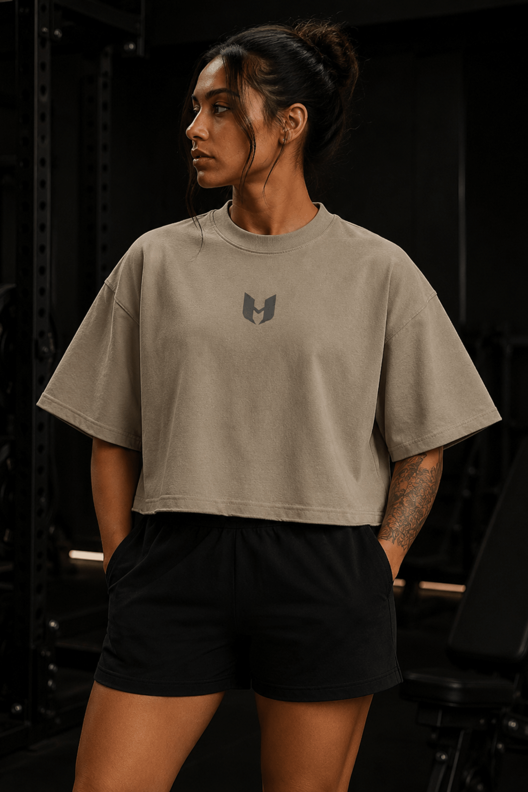 UNHERD Elevated Raw Hem Tee — Gunmetal - UNHERD