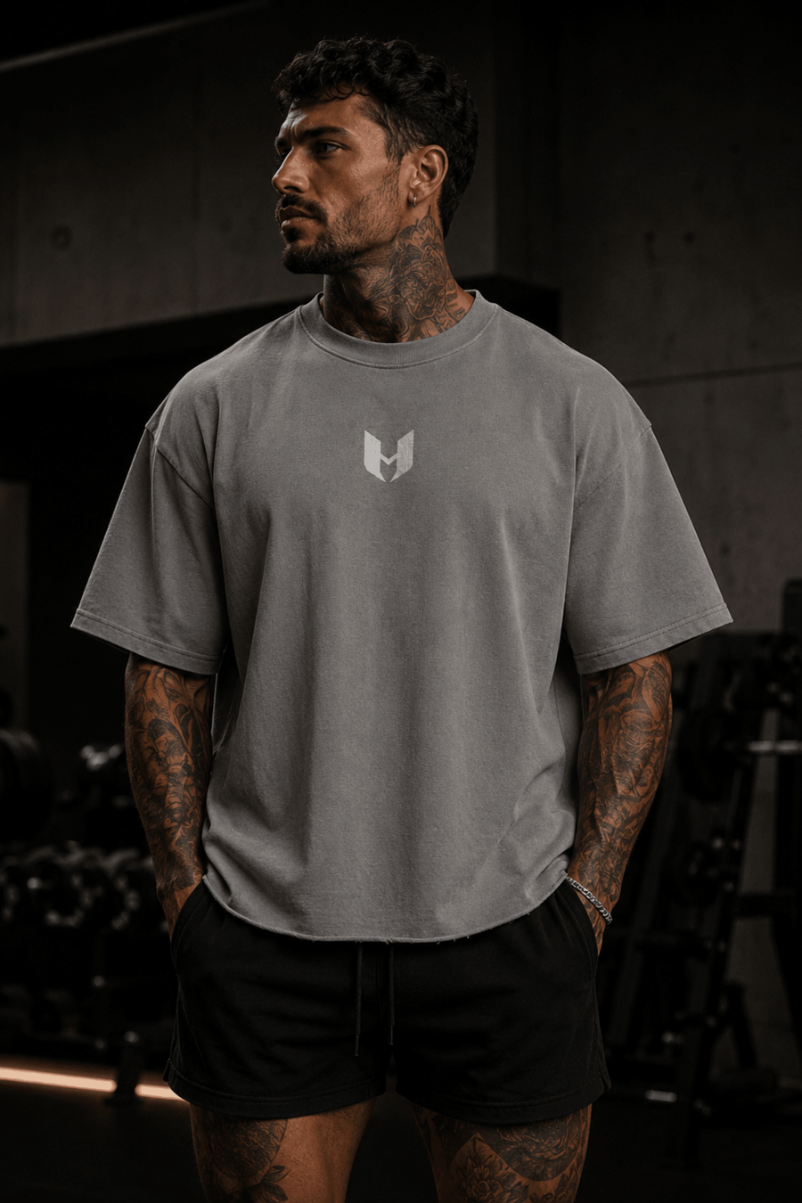 UNHERD Elevated Raw Hem Tee — Silver - UNHERD