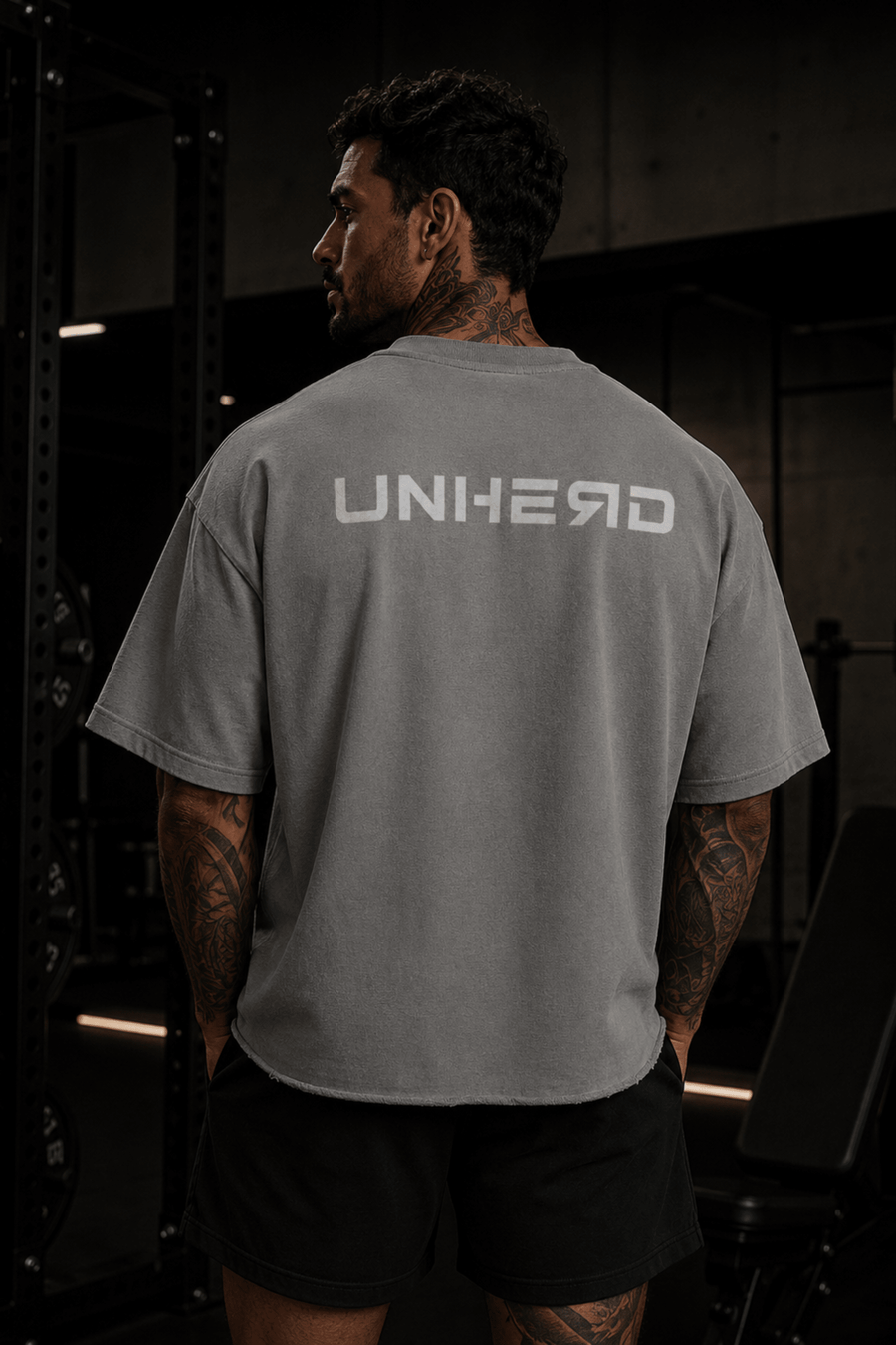 UNHERD Elevated Raw Hem Tee — Silver - UNHERD