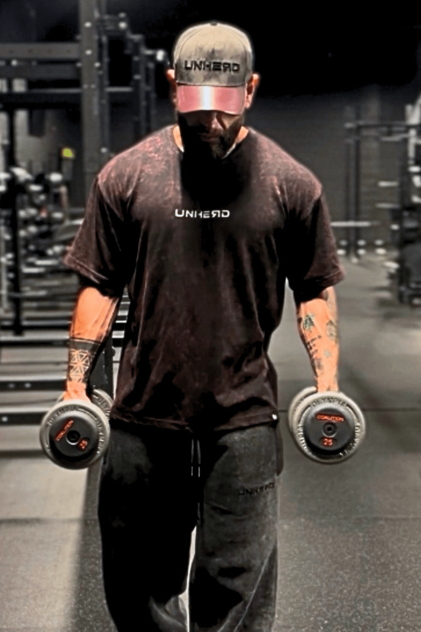 UNHERD Legacy Oversized Tee — Crimson Ash - UNHERD