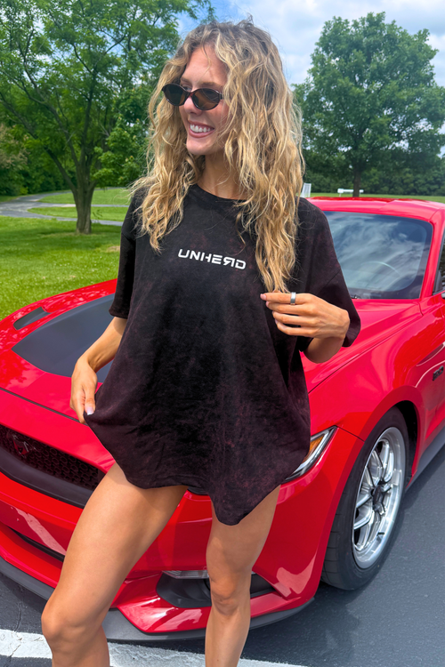 UNHERD Legacy Oversized Tee — Crimson Ash - UNHERD