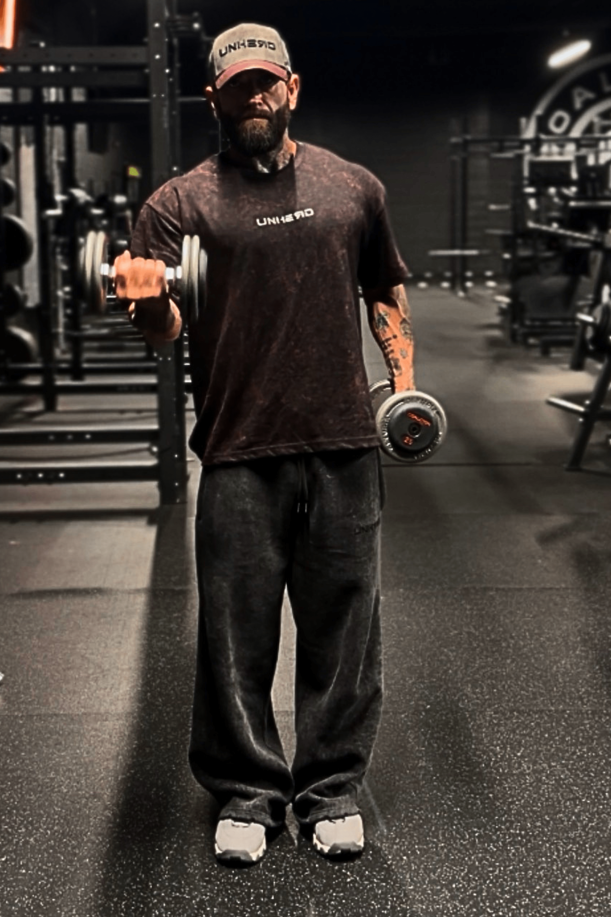 UNHERD Legacy Oversized Tee — Crimson Ash - UNHERD